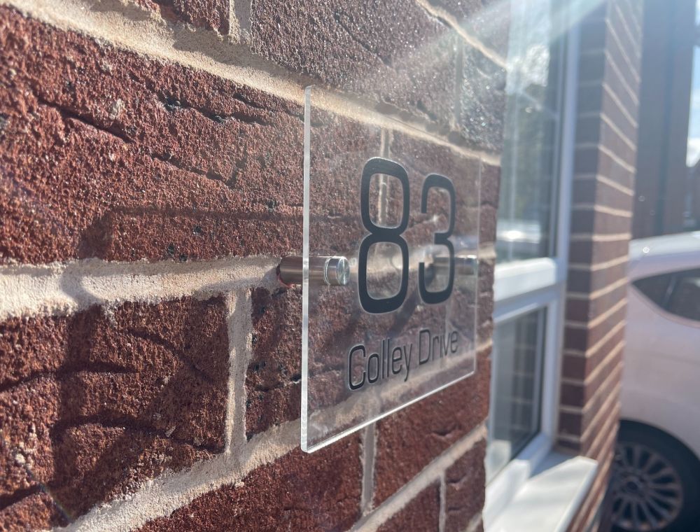 Personalised Clear Acrylic Door Sign