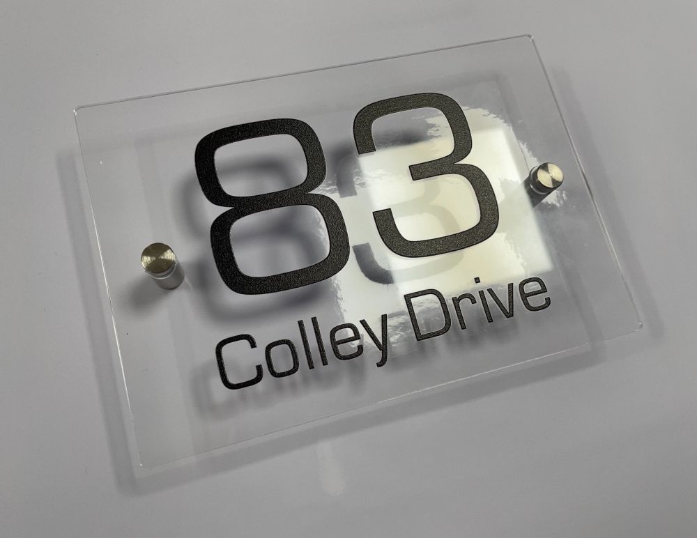 Personalised Clear Acrylic Door Sign