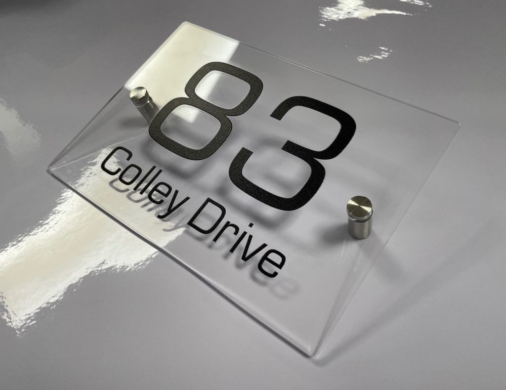 Personalised Clear Acrylic Door Sign