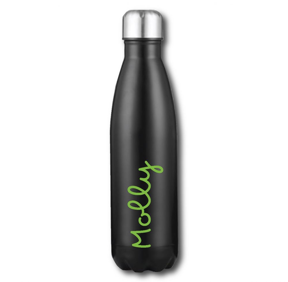 Personalised Name Thermal Water Bottle - Light Green