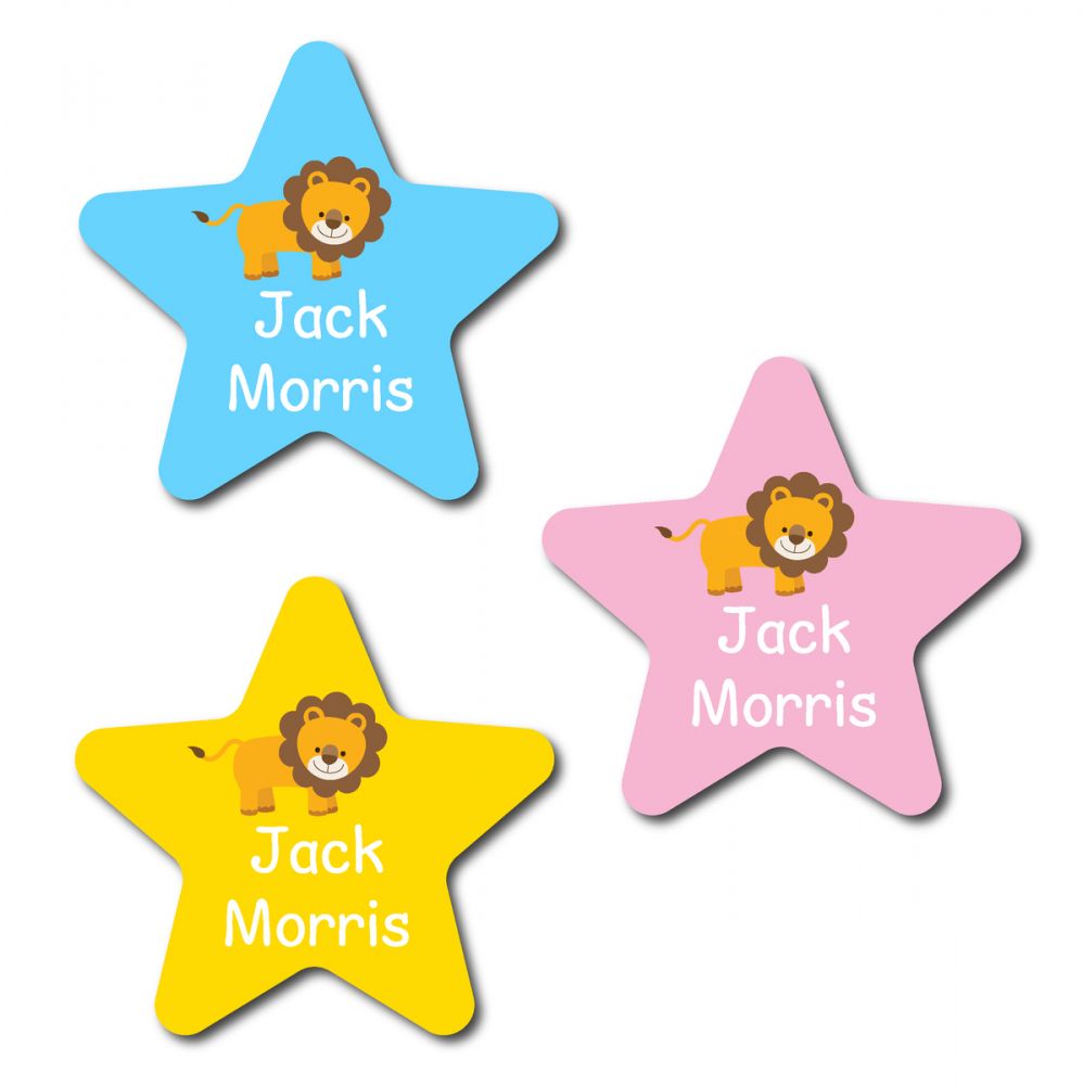 30 Star Lion Name Labels