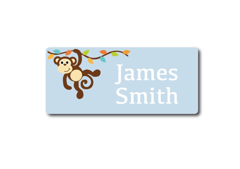Monkey Rectangle Name Label