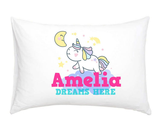 Moon - Unicorn Personalised Pillow Case