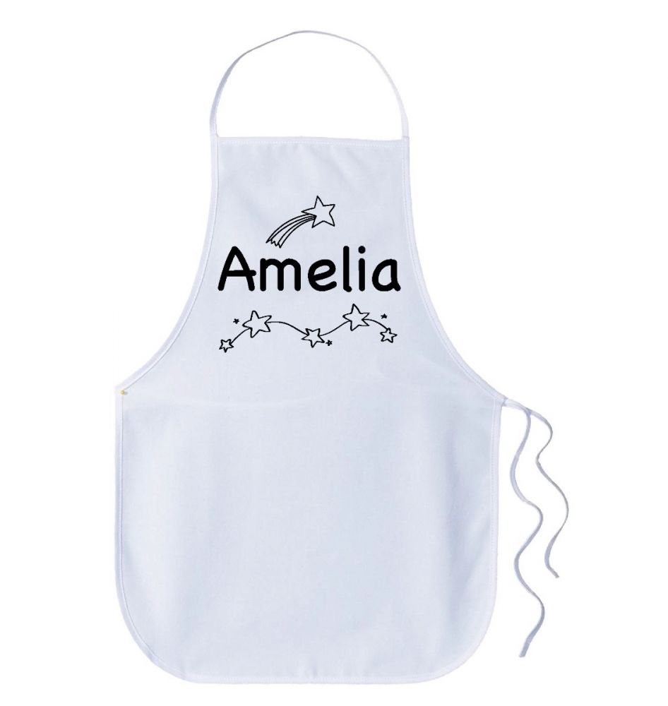 Kids Personalised Name Apron - Star