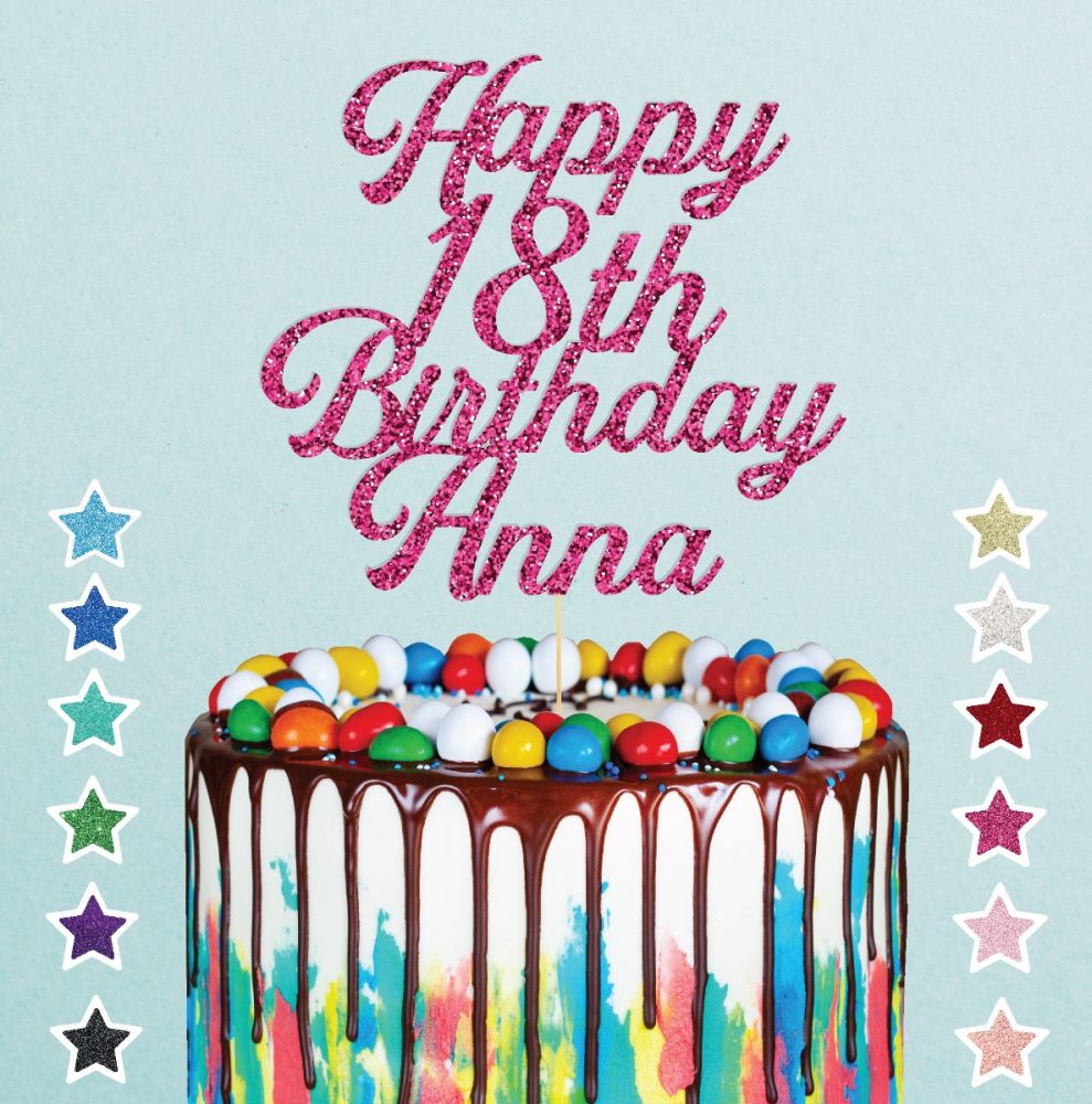 Personalised Happy Birthday Cake Topper Decoration - #HP_AGE01