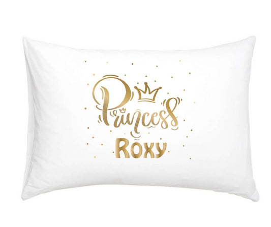 Princess 3022 Gold Effect - Personalised Pillow Case