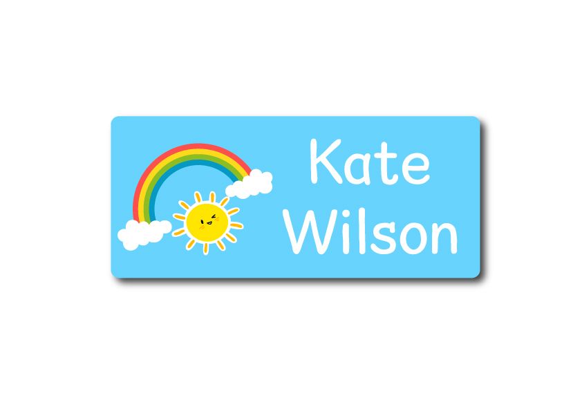 Rainbow Rectangle Name Label