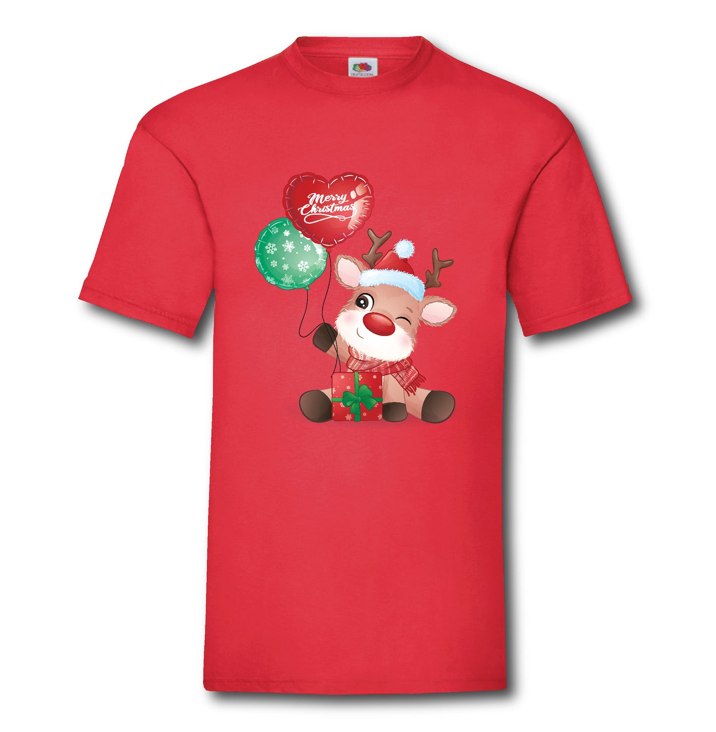 Christmas Novelty T-Shirt - Cute Reindeer
