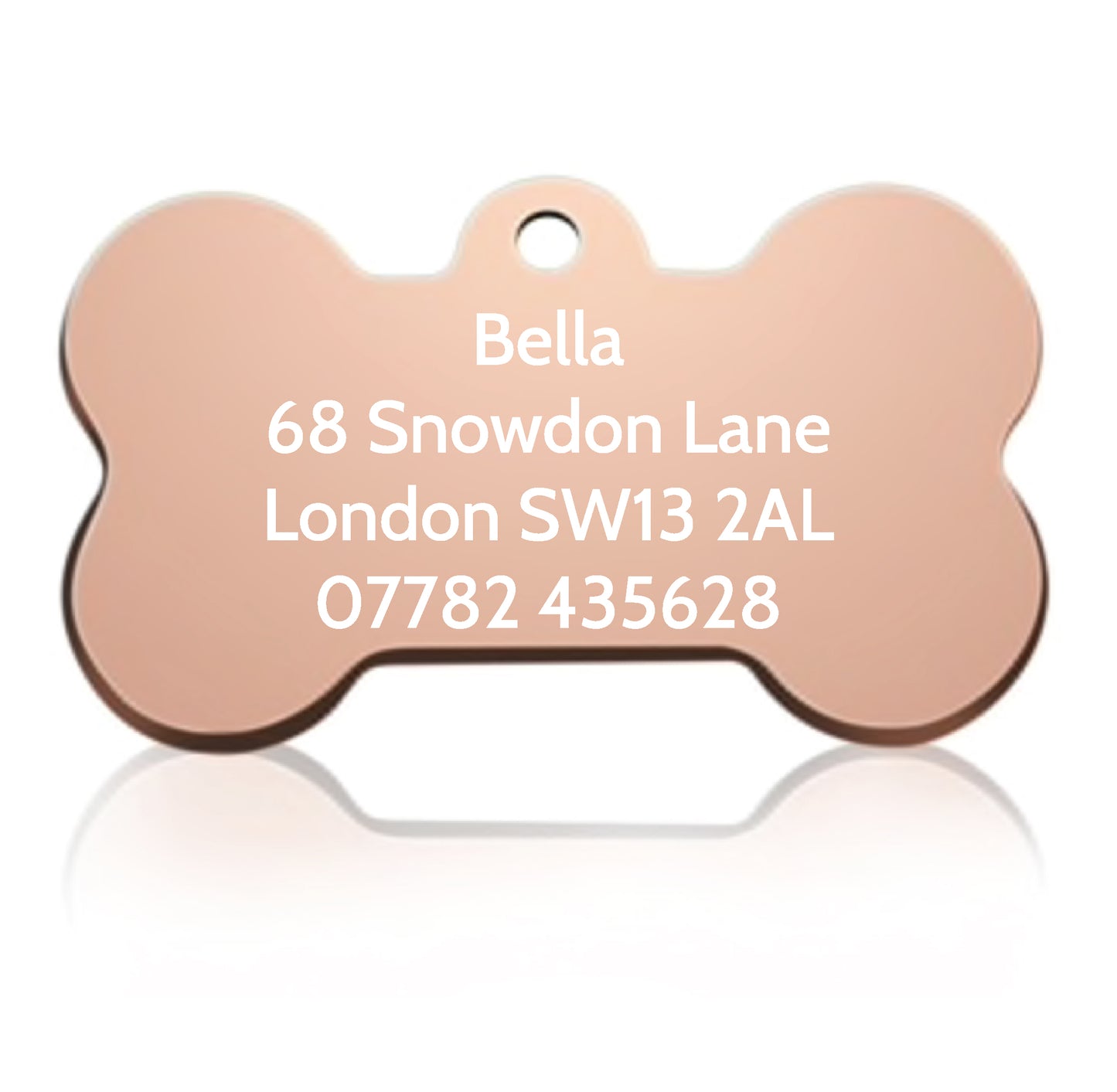 Personalised Engraved Bone Pet Tag - Bone (BS_0056)