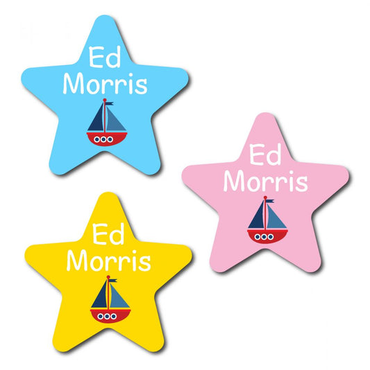 30 Star Sailing Boat Name Labels