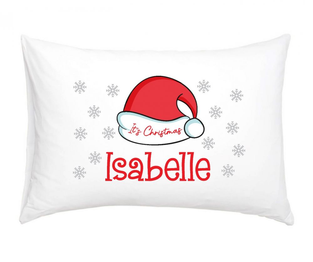 Personalised Pillow Case - Santa Hat