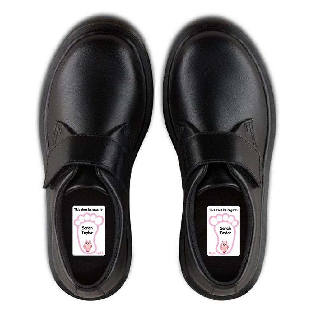 5 Pairs of Personalised Iron-on Name Shoe Labels - Owl_Tall876#