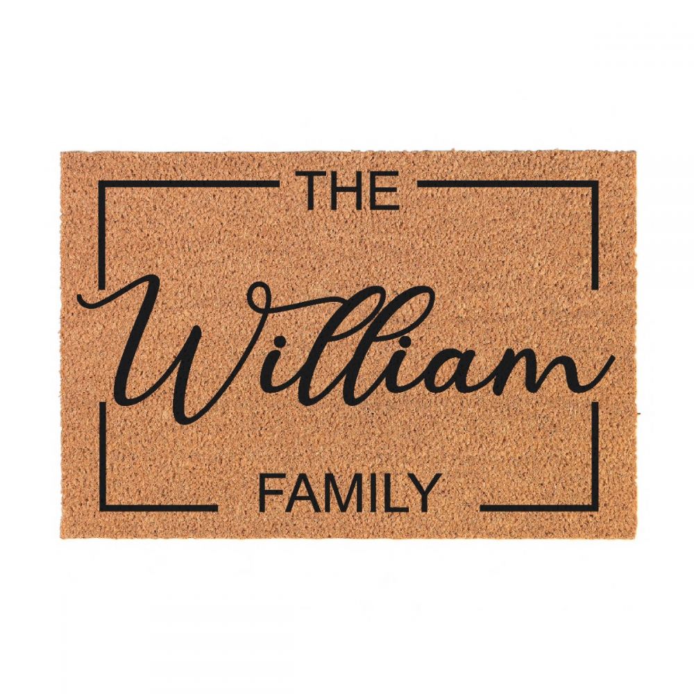 Personalised Coir Door Mat - The (Name) Family
