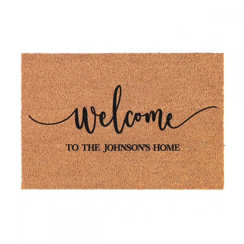 Personalised Coir Door Mat - Welcome