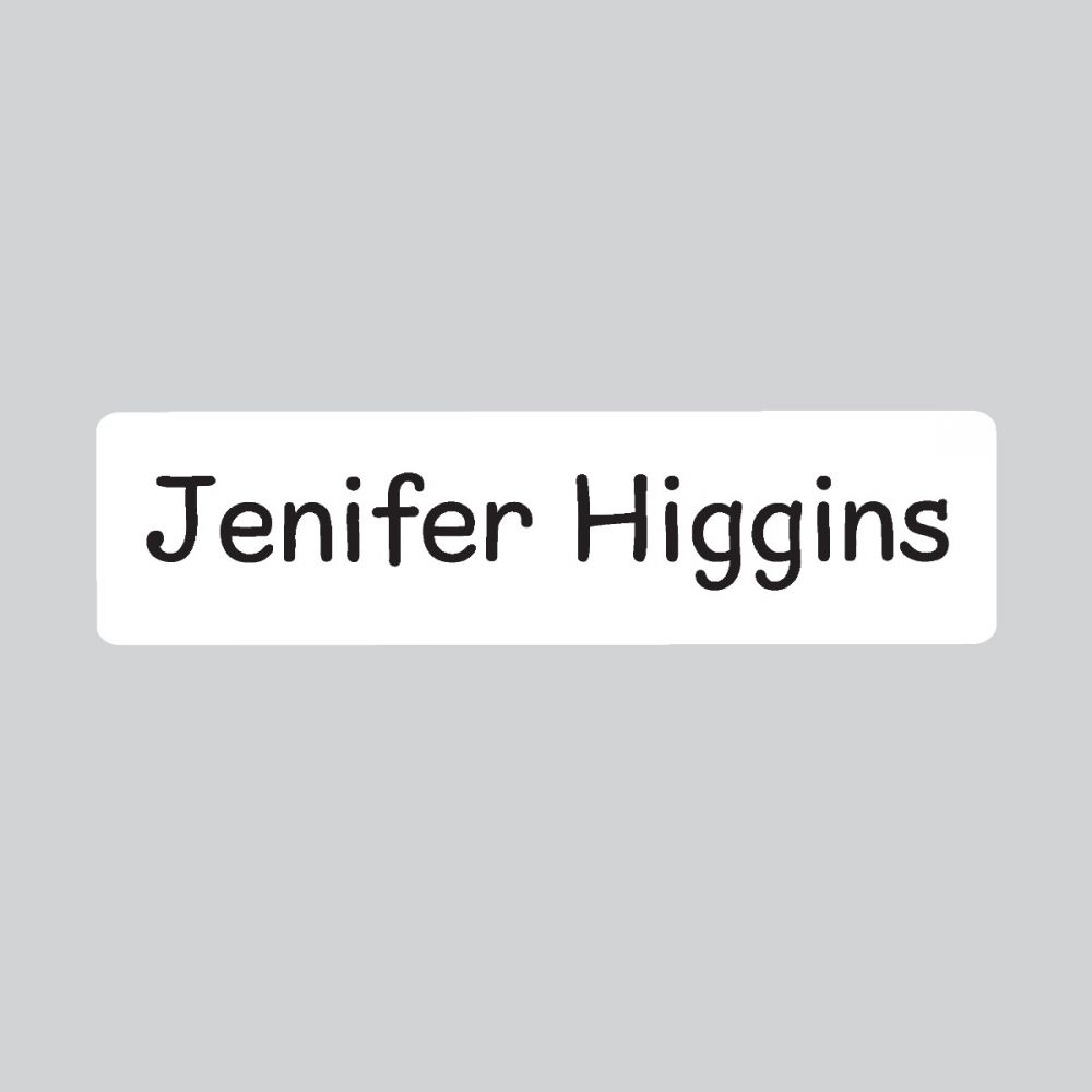 25 x Personalised Iron-on Name Labels - Black