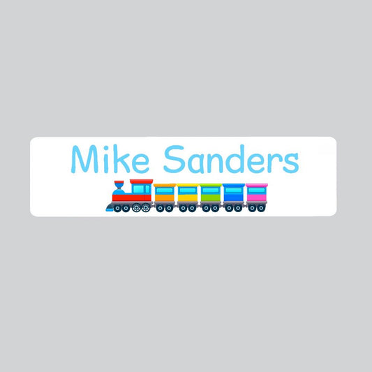 25 x Personalised Iron-on Name Labels - Train