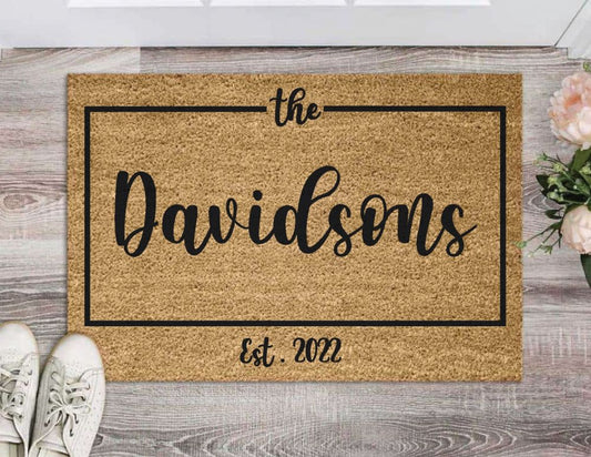 Personalised Coir Door Mat - (The F/N_Est)