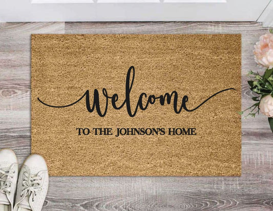 Personalised Coir Door Mat - Welcome