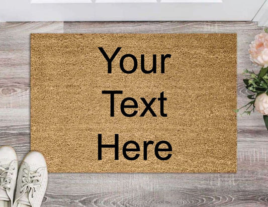 Personalised Coir Door Mat - Your Text Here