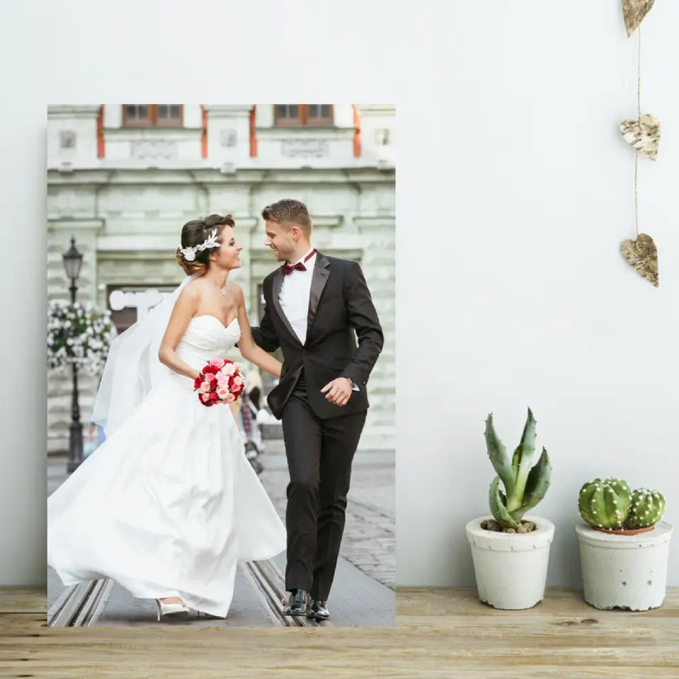 Get Invited Personalised Glitter Canvas Print – Ready To Hang – Custom Photo Image, Multiple Colours, Made In UK