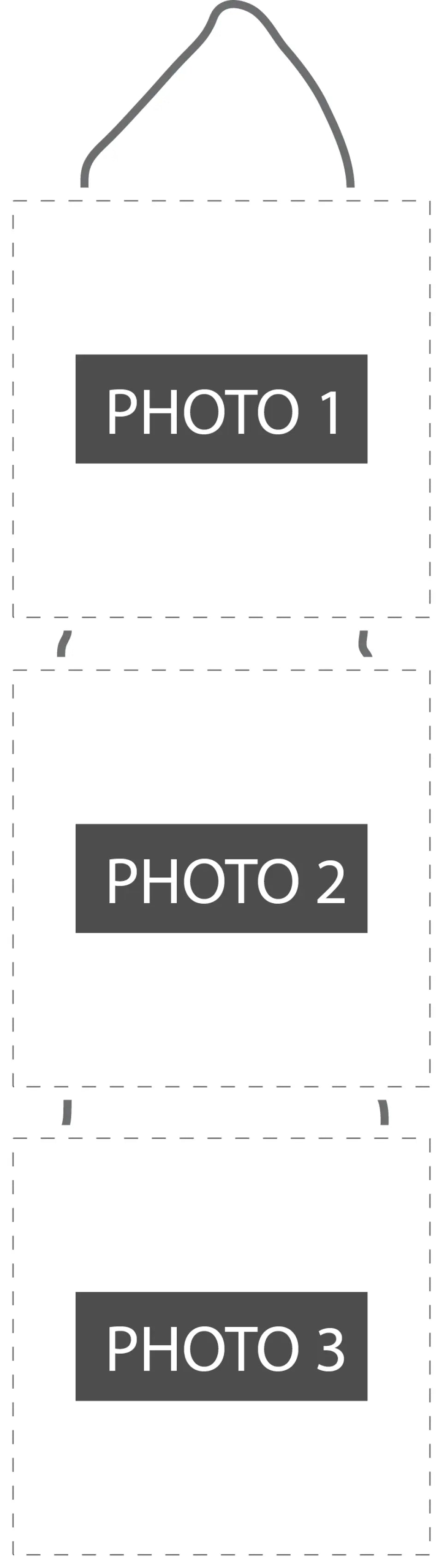 Personalise 3 Hanging Panels - Square Shaped