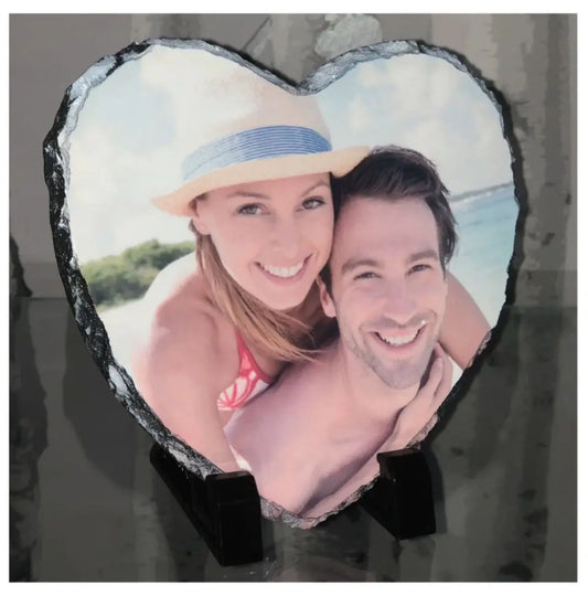 Personalised Photo Slate - Heart Shaped Buy 1