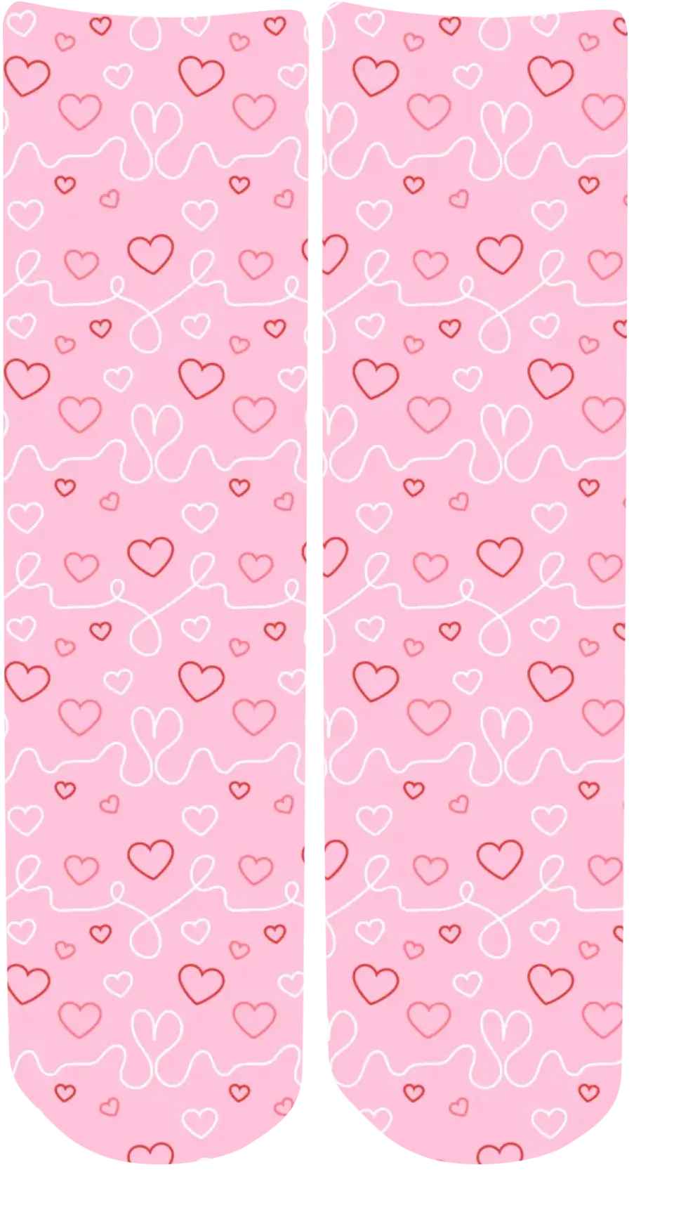 Personalised Valentine Face Socks - V05 Hearts_LN