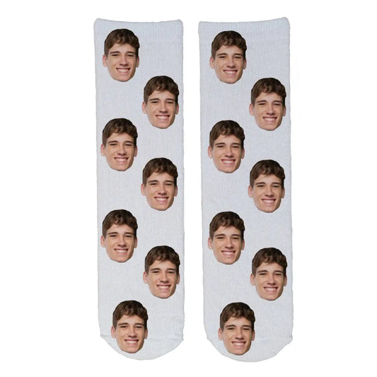 Personalised Face Socks - Novelty White