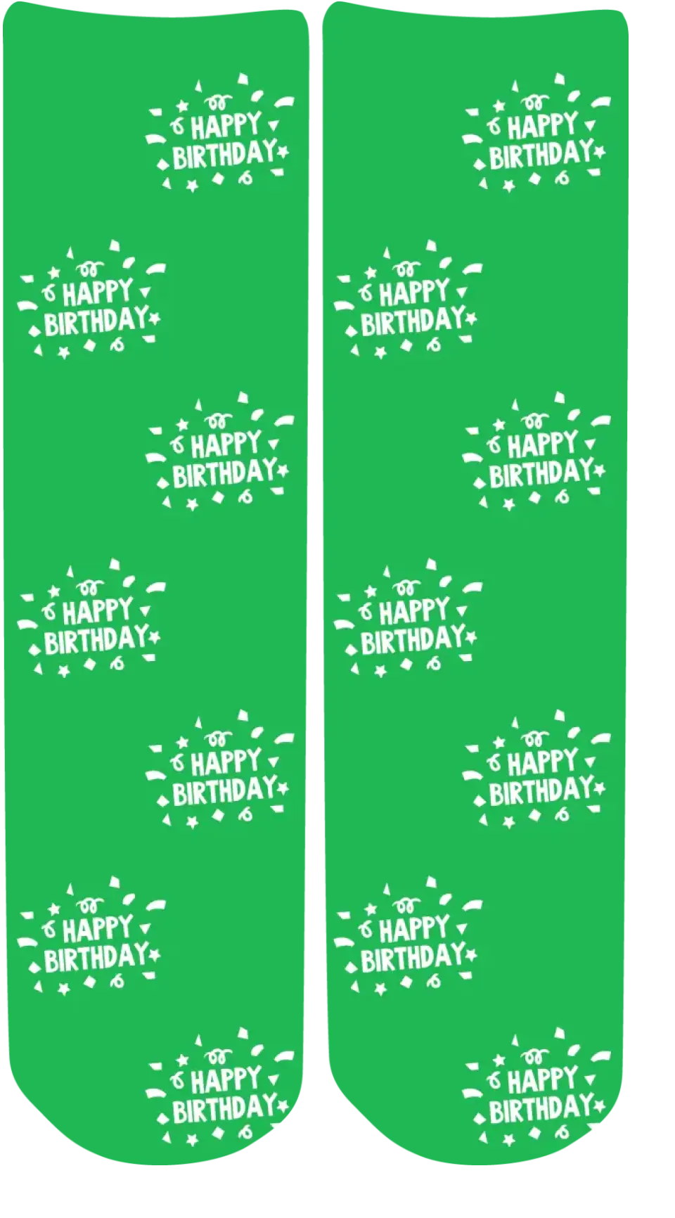 Personalised Face Socks - Happy Birthday Green