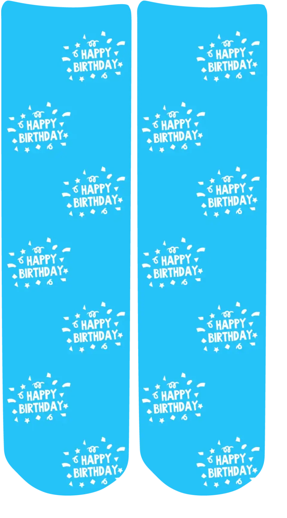 Face Socks - Happy Birthday Light Blue