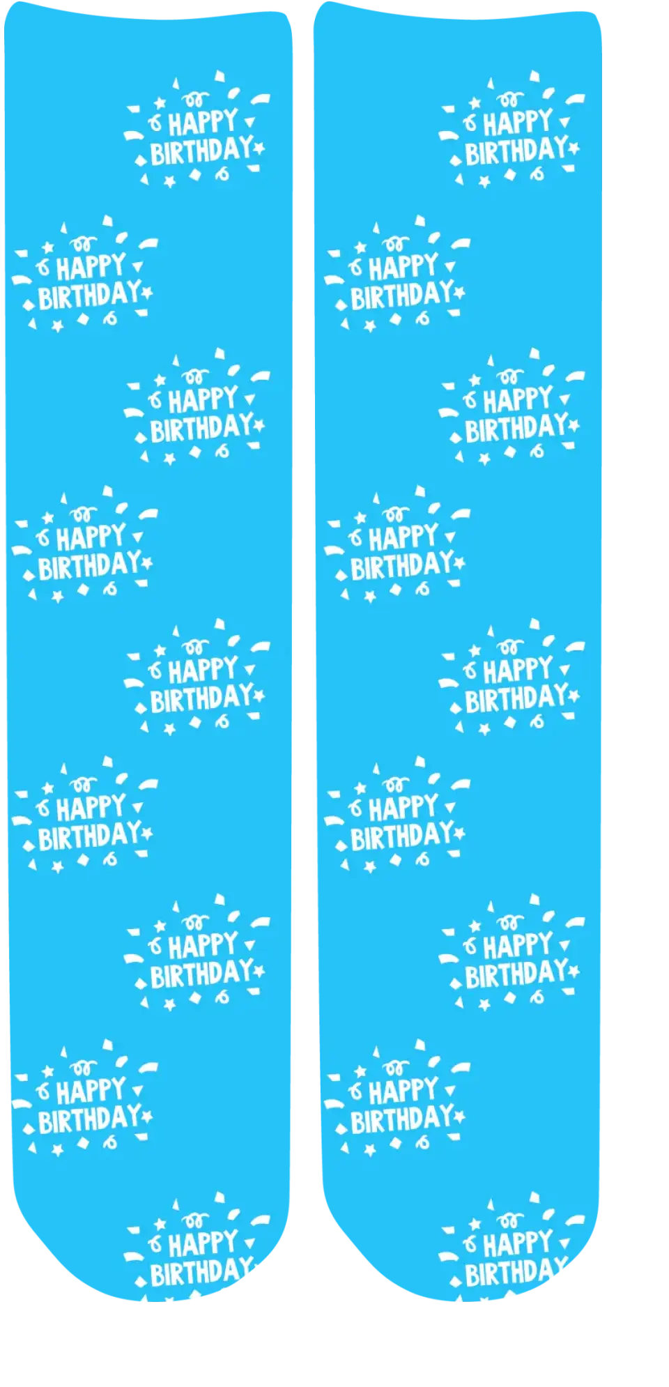Face Socks - Happy Birthday Light Blue
