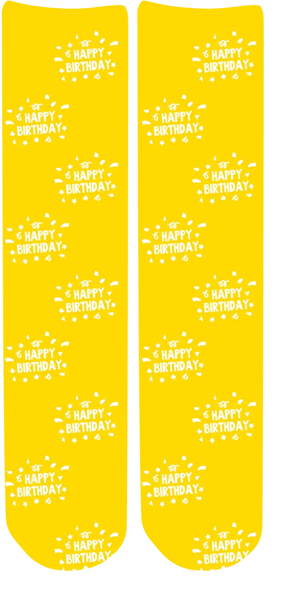 Personalised Face Socks - Happy Birthday Yellow
