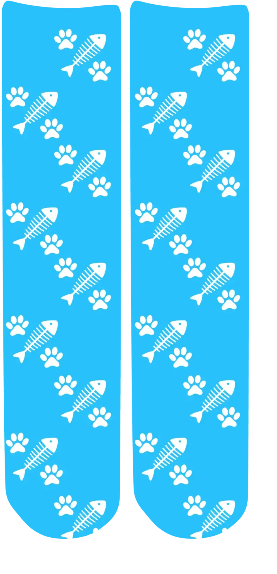 Personalised Face Socks - Pet Light Blue (CPawPattern)
