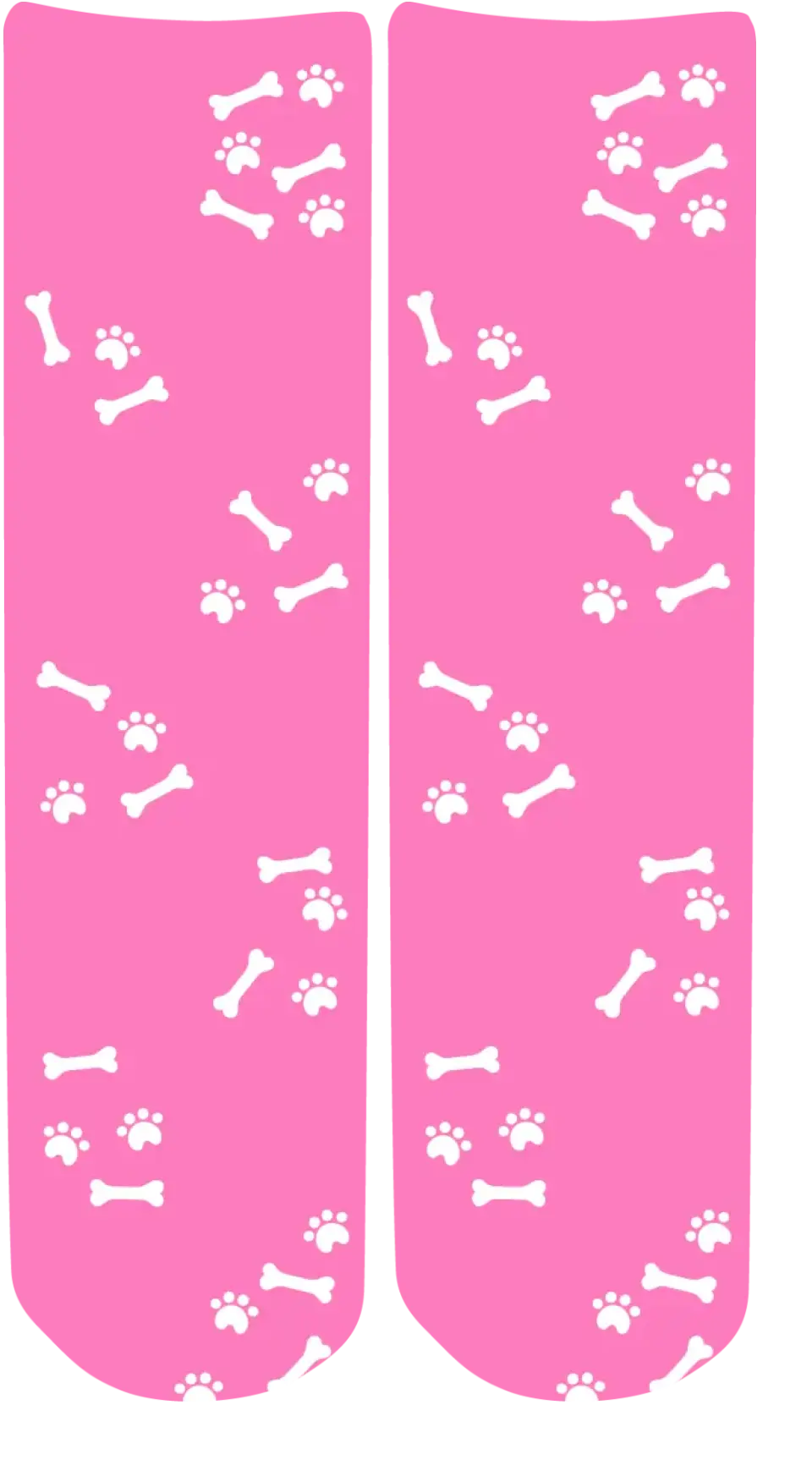 Personalised Face Socks - Pet Light Pink (DBonePattern)
