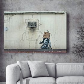 Robot Doodle Banksy Canvas