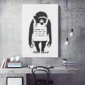 Laugh Now Banksy Canvas