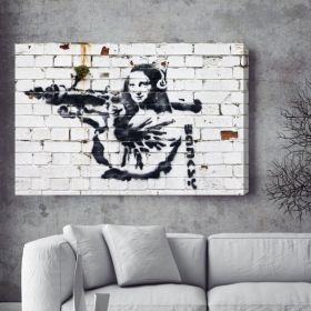 Mona Lisa Bazooka Banksy Canvas