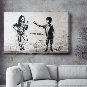 Rude Kids Banksy Canvas