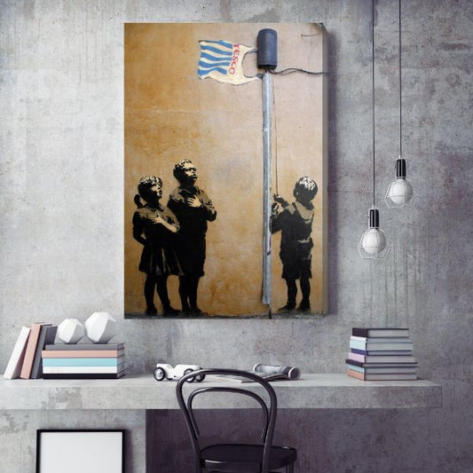 Tesco Flag Banksy Canvas