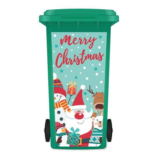 Christmas Wheelie Bin Panel Sticker - Merry 036