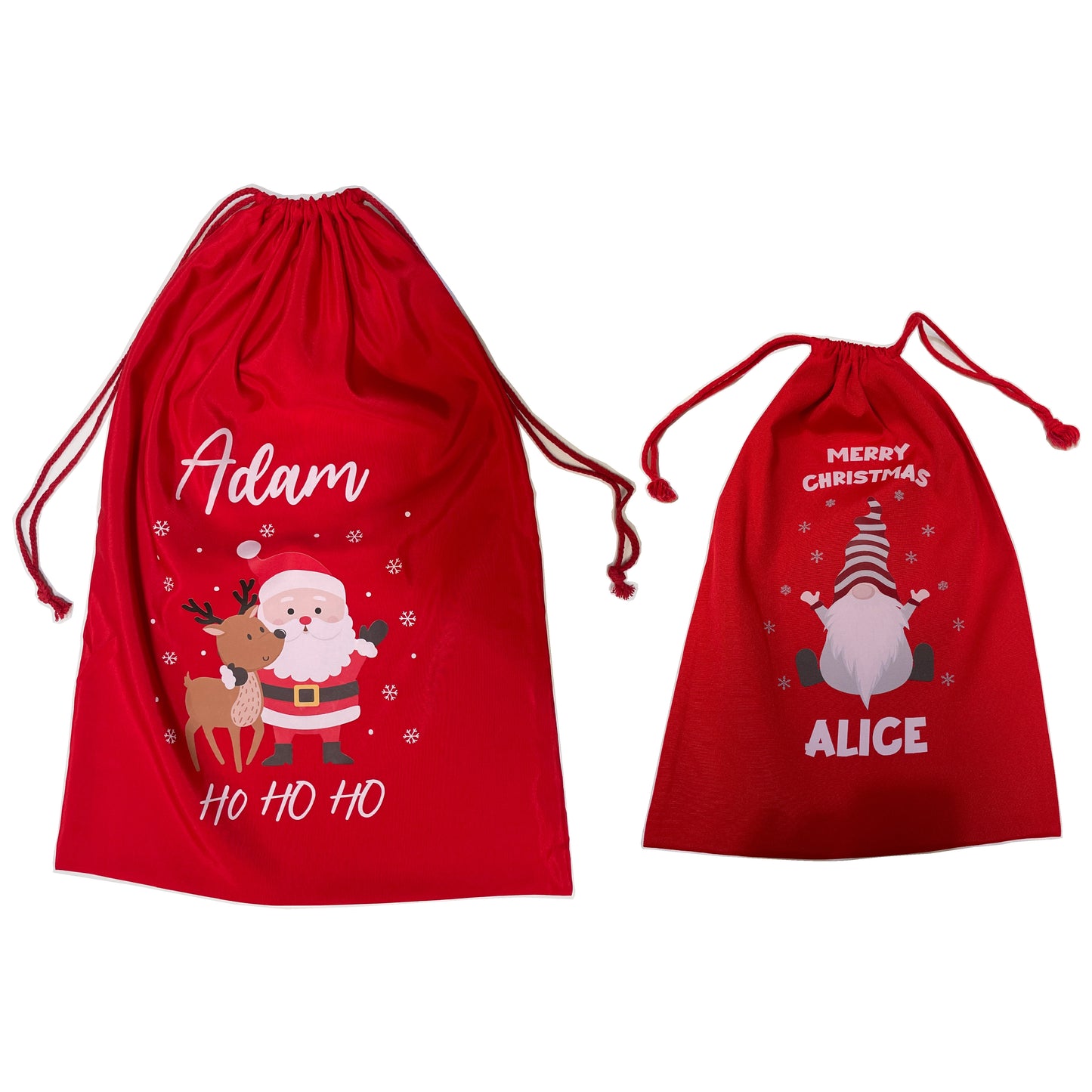 Personalised Red Christmas Santa Sack - Elf