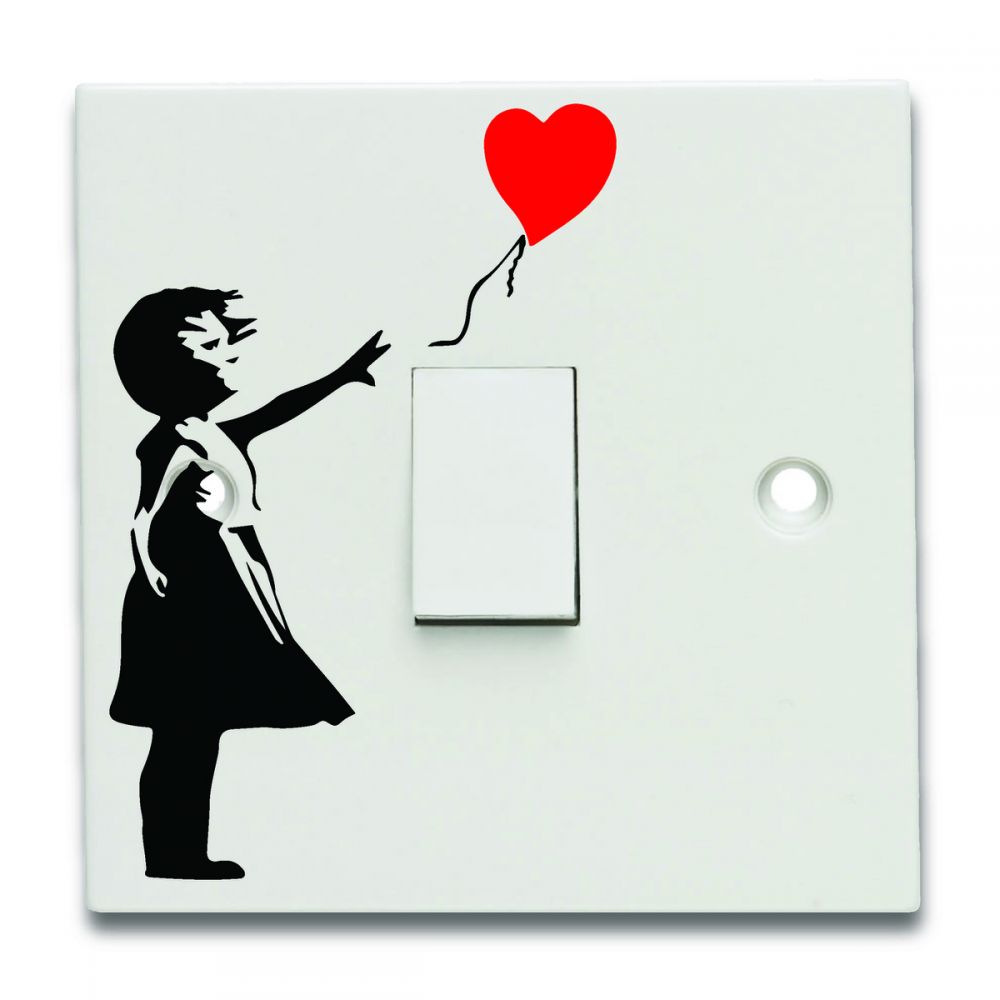 Banksy Light Switch Decal Stickers (Pack of 4)