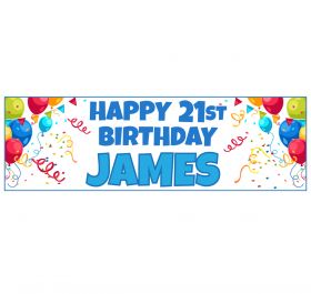 Giant Personalised Birthday Banner - ORC_Blue