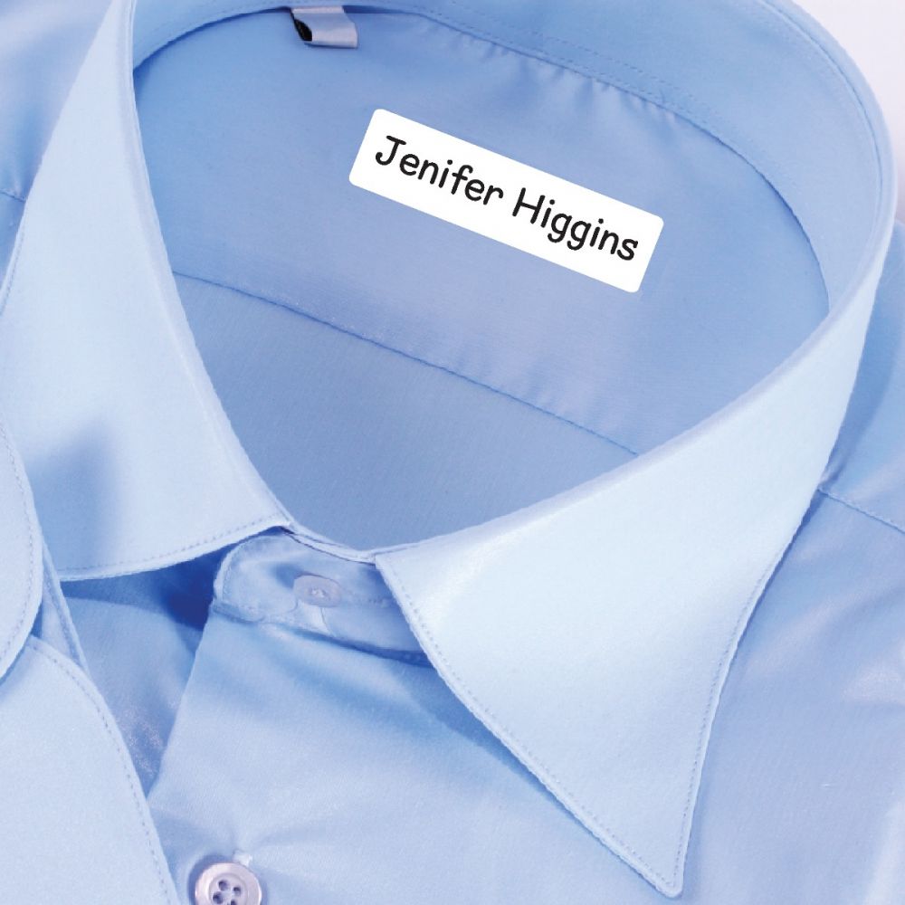 25 x Personalised Iron-on Name Labels - Black
