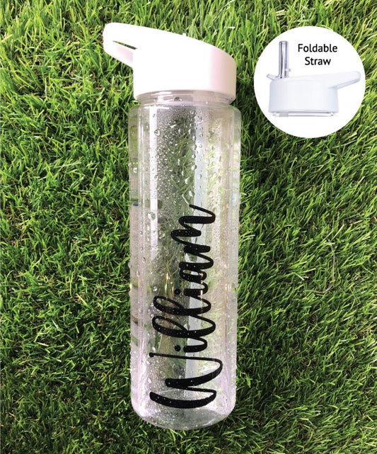 Personalised Name Water Bottle (NDF) - Black