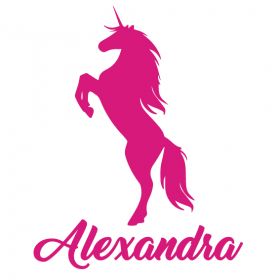 Personalised Name Wall Stickers - Unicorn