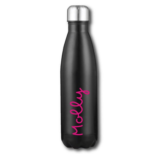 Personalised Name Thermal Water Bottle - Dark Pink