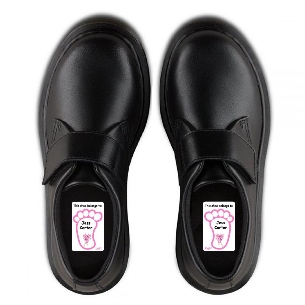 5 Pairs of Personalised Iron-on Name Shoe Labels - Fairy