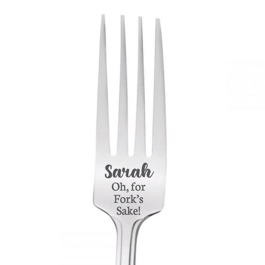 Personalised 'Name' Stainless Steel Fork - Oh for fork sake