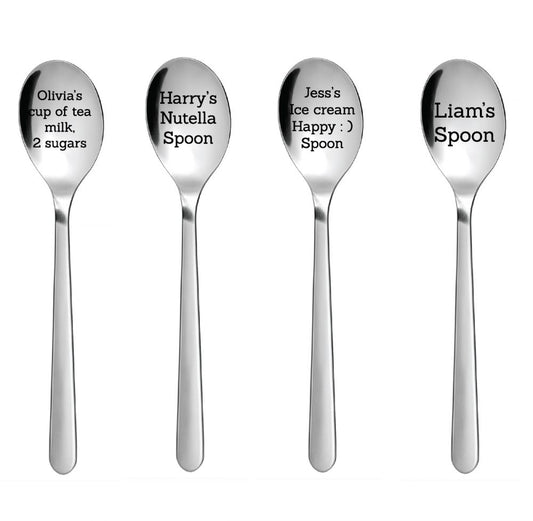 Personalised Stainless Steel Teaspoon - up to 30 Characters